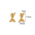 Golden stainless steel mermaid tail charms for DIY jewelry making 17mm x 10mm - Gold Mermaid Tail-658