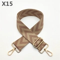 Adjustable wide replacement strap with herringbone pattern and gold metal lobster clasps - Flesh Pink