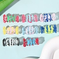 Cuentas de caramelos de resina con rayas de colores para joyería DIY y cadenas de móvil - Multicolor