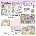 DIY rock pit scene sticker set with 2 PET sheets and 1 pop-up card for journaling - Rock Pit (My Small House Series 7)