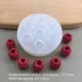 Molde de silicona de 7 cavidades para crear frambuesas realistas para pasteles y dulces - Molde grande de frambuesa de 7 agujeros