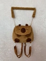 Brown plush capybara animal backpack with adjustable metal chain and dual shoulder straps - Flip Cover Backpack Brown / 32×27cm