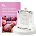 Minimalist square glass fig reed diffuser with natural scent notes and wooden cork - Fig