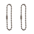 Cadena de bolas de metal marrón para llaveros y etiquetas con acabado mate de 12 cm - Marrón