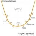 Detalle de cadena de serpiente bañada en oro 18k con circonitas 5A y dimensiones - 40+5cm / Dorado