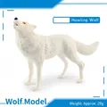 Howling white arctic wolf figurine with realistic fur texture and 29g weight - Howling Wolf (BL-1161)