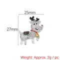 Glittery resin Christmas reindeer charm with silver sequins and colorful details - Deer