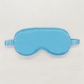 Light blue faux silk sleep mask with elastic strap and smooth satin finish texture - Lake Blue 6#