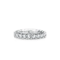 Klassischer S925 Sterling Silber Moissanit Eternity Ring mit runder Vollbesetzung - US 5 / Einzelne 10pt Runde Ewigkeit(CBJZ022)