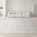 Minimalist cream white waterproof rug for living room with soft and durable texture - 120×160cm / Xanadu