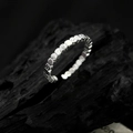 Silver skull bracelet for women in s925 sterling silver on charcoal background - Skull Shape Style (J4602)