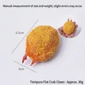 Realistic fried tempura crab claw pendant with golden crispy texture and orange details - Golden Breaded Crab Claw (No Ring)