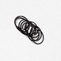 Set di elastici per capelli neri con perline dorate per acconciature semplici donna - Caffè Scuro