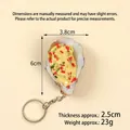 Realistic resin oyster keychain charm with garlic sauce detail and silver metal ring - Chili Cheese Oyster - Keychain
