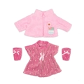 Giacca di peluche rosa e set di vestiti rosa scuro per bambole da 18 pollici in piano - Set da 3 pezzi agnello rosa