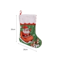 Green Christmas stocking with Santa sleigh design and dimensions 35cm by 26cm - Cartoon Plush 01-Green Santa