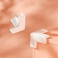 Paraspigoli in silicone bianco con adesivo forte per la sicurezza dei bambini - Forma a T Bianco Sporco