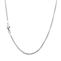 Minimalistische silberne Halskette aus Titanstahl mit Rundmaschenkette für Damen und Herren - Stahlfarbe (KN12957-Z)