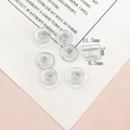 Bottone in plastica trasparente per scarpe sabot con misure 11,5 mm e 7 mm - Fibbia Morbida in PVC Trasparente 12 * 10 mm