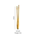 Pinza per alimenti dorata da 10 pollici in acciaio inossidabile con denti ondulati - 10" / Acciaio inossidabile 304 / Oro