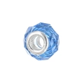 Faceted blue crystal large hole charm bead with silver core for DIY European bracelets - Style 9 (Blue)