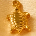 Gouden zeeschildpad hanger van roestvrij staal voor DIY sieraden en accessoires - Kleine Lijn Schildpad (17mm)