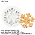 Snowflake silicone mold for Christmas candles, 6.8x6.8cm size with 34g lightweight design - 4# Snowflake / Gray
