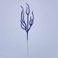 Deep royal blue glitter branch decoration for festive party arrangements and floral stems - Sapphire Blue