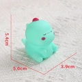 Giocattolo dinosauro verde chiaro per bambini con dimensioni 5,4 cm altezza e 5,0 cm lunghezza - Mini Dinosauro Verde