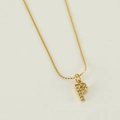 Minimalist gold-plated stainless steel necklace featuring a crystal-encrusted letter P pendant - Letter P