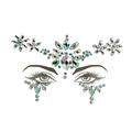 Holographic silver face rhinestone gems in flower and geometric shapes for party - HF-041 Iridescent Silver