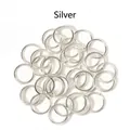 Bulk pack of polished silver open jump rings for DIY jewelry making and necklaces - Silver