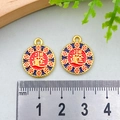 Pendentif sac de fortune doré avec inscription et échelle de mesure de 20mm - Progrès Quotidien de l'Or (15x18mm)
