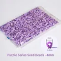 4mm purple glass seed beads for DIY jewelry making with 1.2mm inner hole diameter - Purple Tones Mixed 4mm