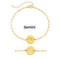 Close-up of Gemini zodiac bracelet with constellation and twin figure engraving - Gemini (1 Piece/Pack)