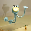 Mini creative blue octopus night light with flexible arm and suction cup base - Little Octopus-Suction Cup / Blue