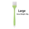 Large green and white silicone oil brush for baking and BBQ with 50g gross weight - Semi-Transparent Large Oil Brush / Green