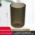Minimalist dark gray translucent PS plastic mouthwash cup for home bathroom decor - Fashion Starry Black Grey