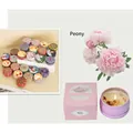 Candela profumata alla peonia in latta mandala con scatola regalo rosa decorativa - Peonia Confezione Regalo