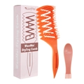 Oranje geventileerde haarborstel en roze stylingtool met originele verpakking - 2-delige Set (Verpakt) / Oranje