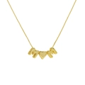 18k gold plated brass bubble mom necklace with heart and initial M letter charms - MOM with Heart