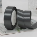 1.5cm dark grey satin ribbon roll with a smooth silky finish for gift wrapping and DIY crafts - Dark Gray