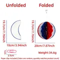 Independence Day red white and blue paper honeycomb ball hanging decoration with white cord - 20cm Red White Blue Honeycomb Ball