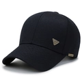 Gorra de béisbol azul marino para hombre con placa metálica Spirit y hebilla decorativa - Ajustable / Azul marino