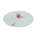 Couvercle de bonde en silicone bleu avec ours et motifs de pattes antidérapantes - Ours Gris / Gris