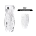Decorazione per unghie con micro-perle iridescenti 01# diamante bianco in boccetta - 01# Diamante Bianco