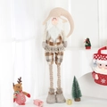 Christmas gnome doll with long legs in a cozy festive home setting with decor - Large Santa / 20x50-75cm