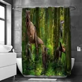3D dinosaur jungle world waterproof polyester shower curtain with tropical rain forest print - Dinosaur Pattern 05