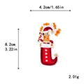 Christmas stocking letter J embroidery patch measurement showing height 8.2cm and width 4.2cm - 4.2x8.2cm / 11158-Letter J Christmas Sock