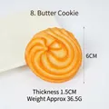 Realistic 6cm PVC cream cookie charm with detailed spiral texture and golden finish - Cream Cookie Model